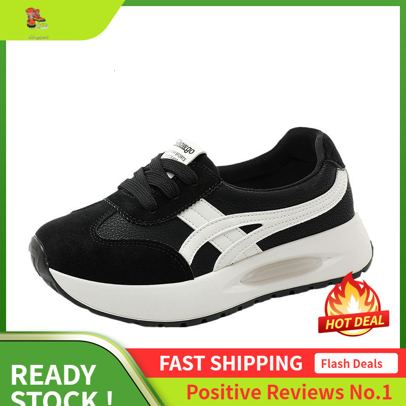 Ddmysports KT New Spring Summer Breathable Casual Height Increasing Thick Sole Splicing Sports Board Shoes Trendy Korean Version OUTDOOR