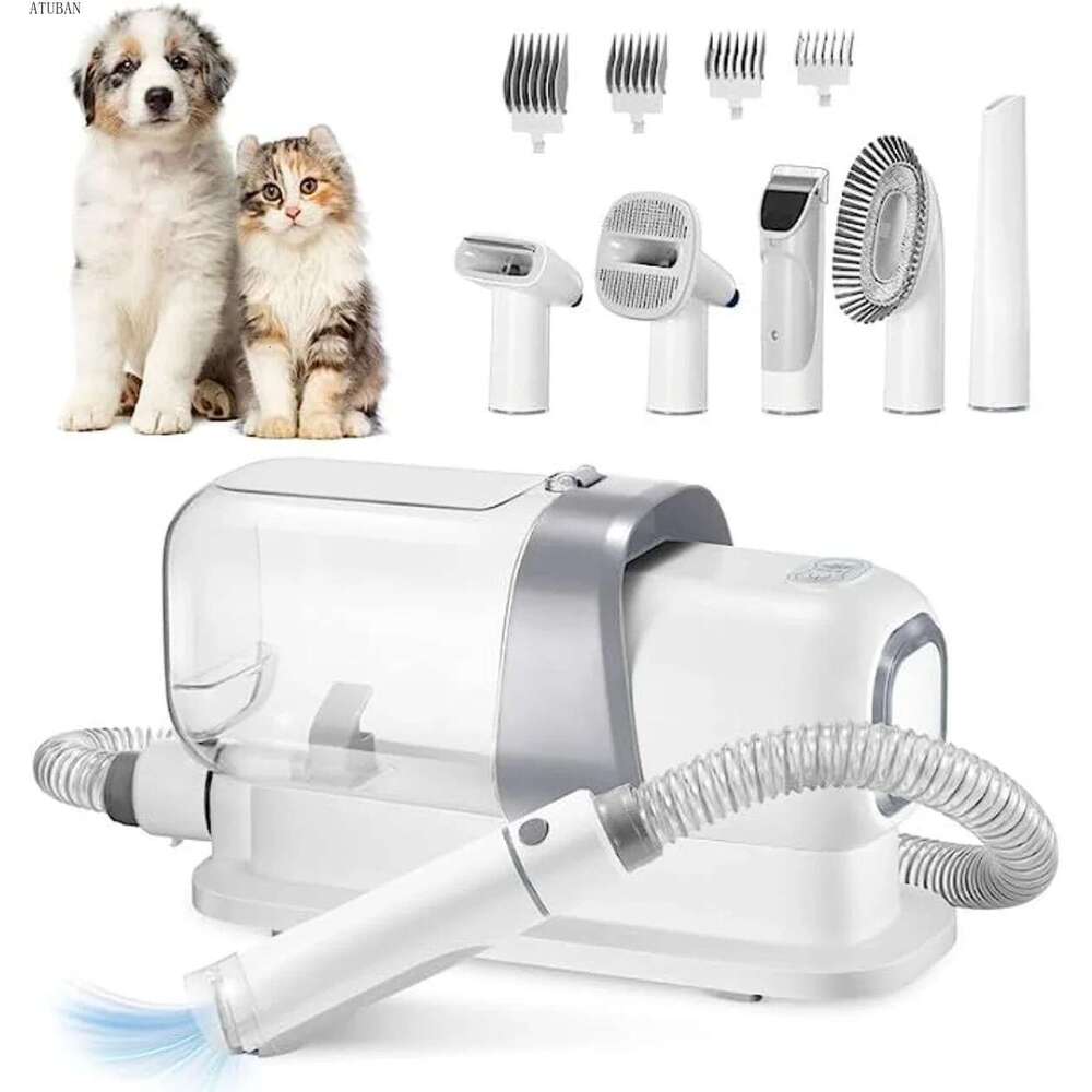 Vacuum Dog Grooming Clippers Remover with Powerful 2.3L Large Suction & Low Noise Pet Hair Clipper Kit