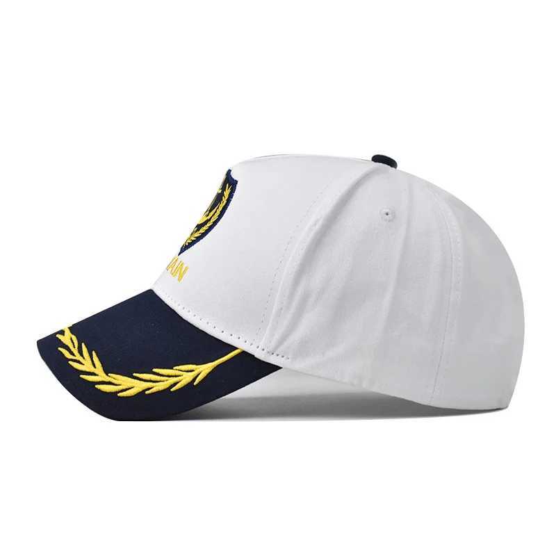 Yacht Captain Hat Navy Marine Embroidered Hats Adjustable Sailor Captain Costume Men Boat Navy Baseball Cap for Adult Men Women Y240828