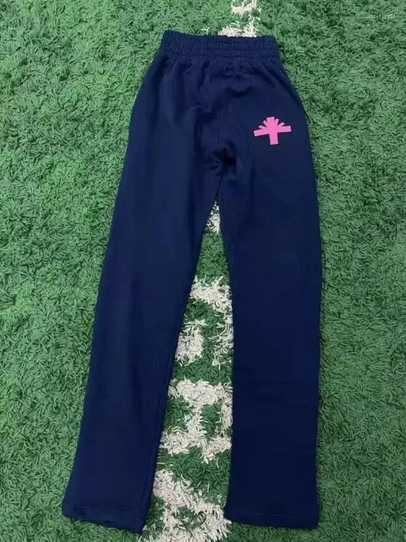 2024 Mens Sports Pants Harajuku Loose Casual Vertabrae2024 Y2K Elastic Waist Drawstring Letter Jogging Street Wear 240827