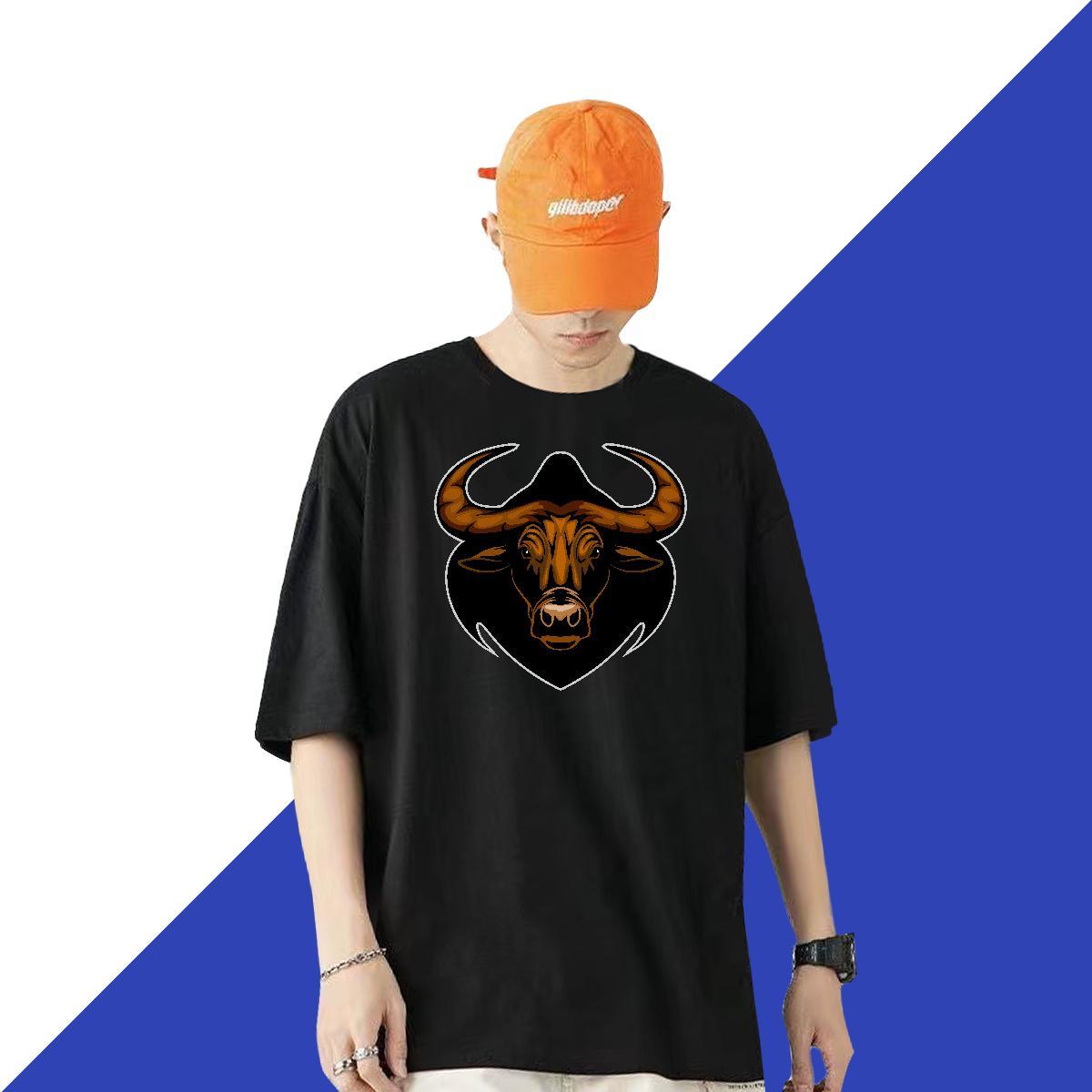 New Arrival T Shirts Home Outdoor Cool Design Mens Tshirts Short Sleeve Soft Clothings bull Asian Size 230g Pure Cotton