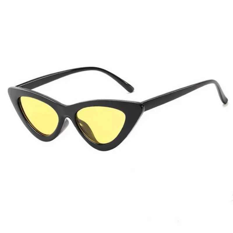 Retro Vintage Cateye Sunes Wen Sexy Cat Eyes Sun es Brand Designer Fem Ocos De Sol Color Glasses X2412251