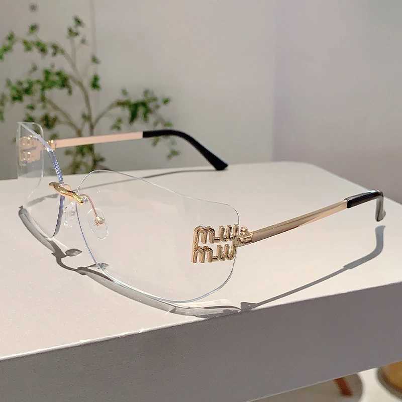 KAMMPT Retro Rimless Design Shades Luxury Metal Women Sunglasses High Quality Decoration Sun Glasses for Travelling Hiking Y240827