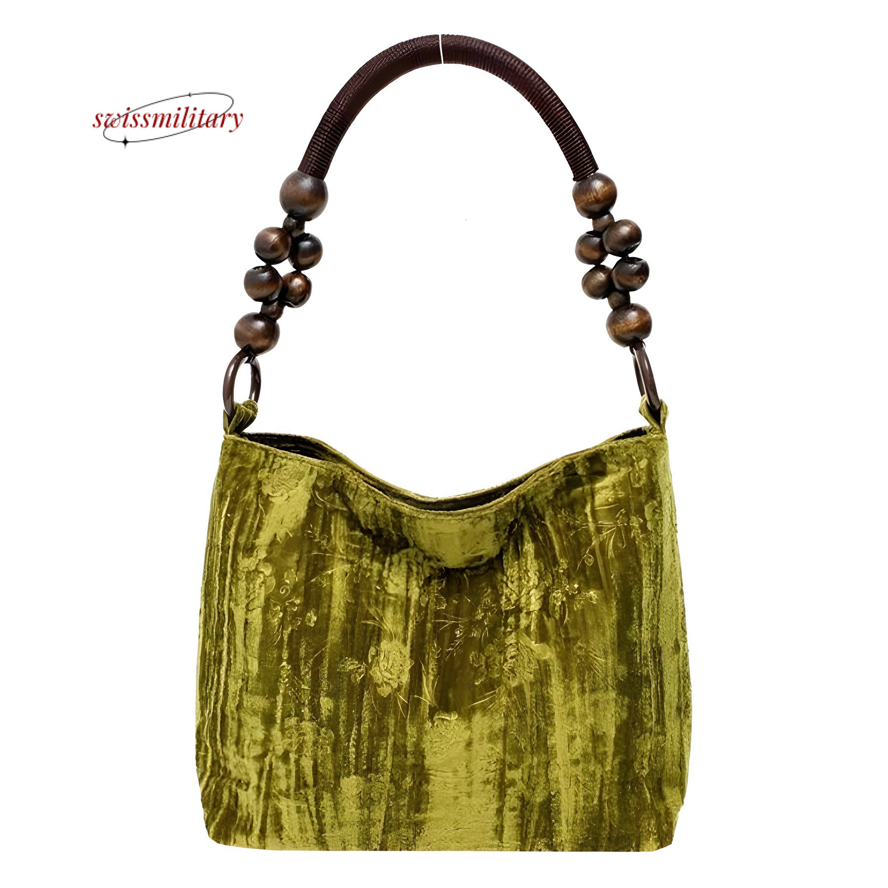 Swissmilitary Artistic Style Handbag Velvet Embossed New Chinese High Texture Large Capacity Hanfu Women's Bag #28