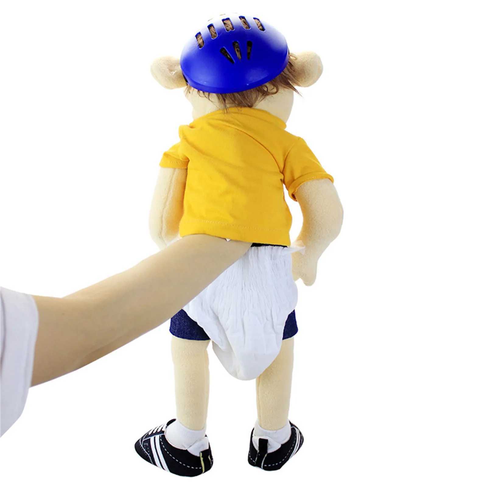 1PCS Soft Plush Toy Hand Puppet For Play House Mischievous Funny Puppets Toy With Working Mouth Kids Gift For BirthdayXJ240827