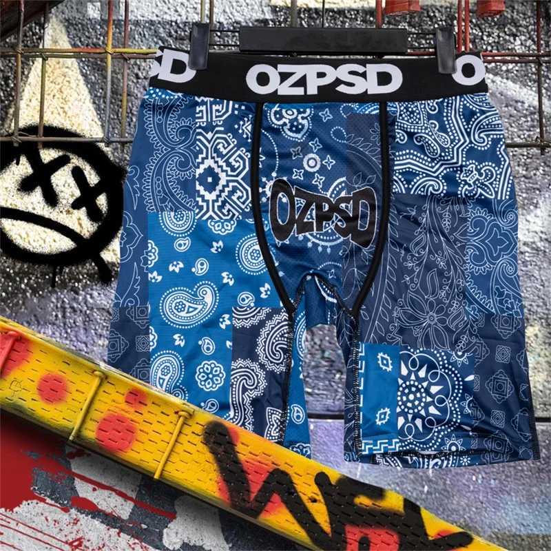 Men's Shorts OZPSD Sexy Men Underwear Boxers Cueca Male Panty Lingerie Men Underpants Boxershorts Plus Size Breathable Print Man Boxer Briefs Y25