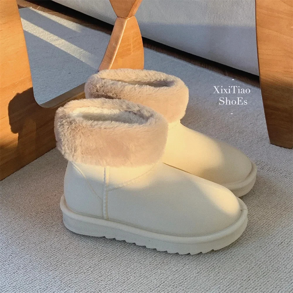 Autumn and winter fashion padded warm snow girls simple solid color system EVA waterproof outdoor cotton boots ladies 240828