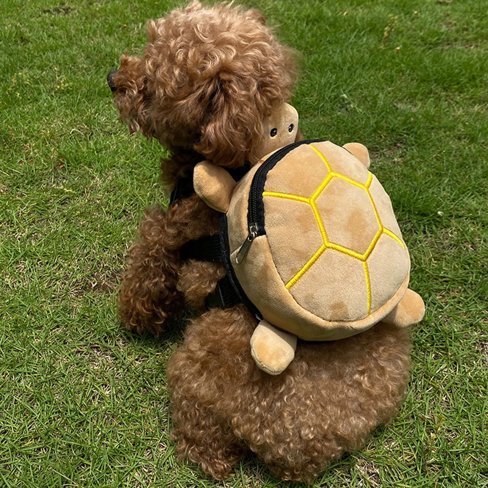 Dog Snack Bag Turtle Shape Dog Bag Pet Backpack Puppy School Bag Large Capacity Convenient Soft Portable Cute 250206