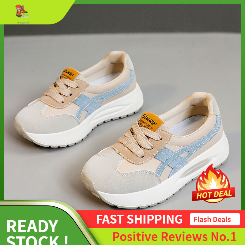 Ddmysports KT New Spring Summer Breathable Casual Height Increasing Thick Sole Splicing Sports Board Shoes Trendy Korean Version OUTDOOR