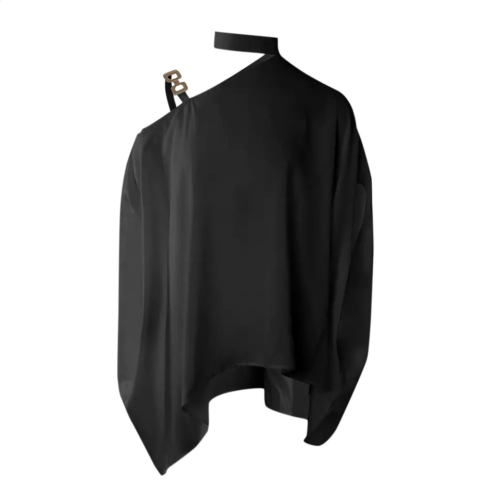 Womens sexy one shoulder shirt fashionable and elegant top loose oversized shirt and blouse womens autumn clothing Blusas Para Mujer 240828
