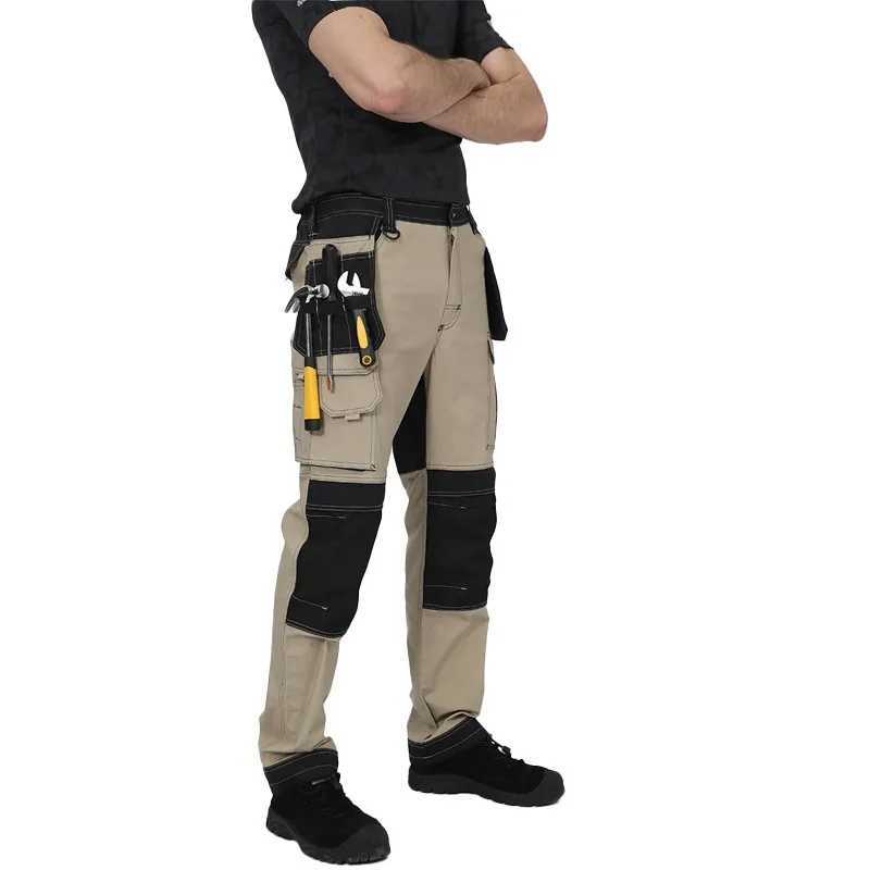 Mens lightweight work pants outdoor breathable and comfortable hiking pants knee pads suitable for tactical combat army cargo work clothes M240827