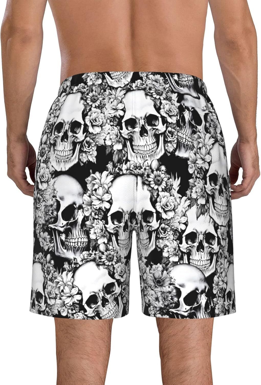 Mens Vintage 80S 90S Swim Trunks Breathable Board Shorts Hawaiian Beach Party Funny