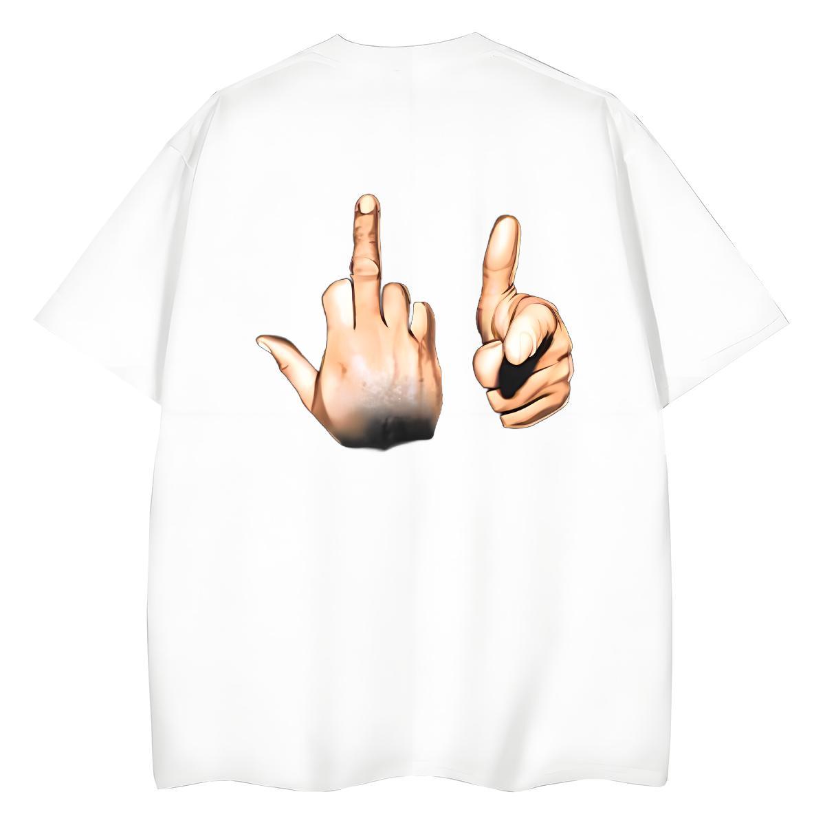 Custom Women T Shirts 230g Pure Cotton Breathable Soft Hip Hop Street hands Women Tshirts Brand Custom Cartoon Tees Shirts