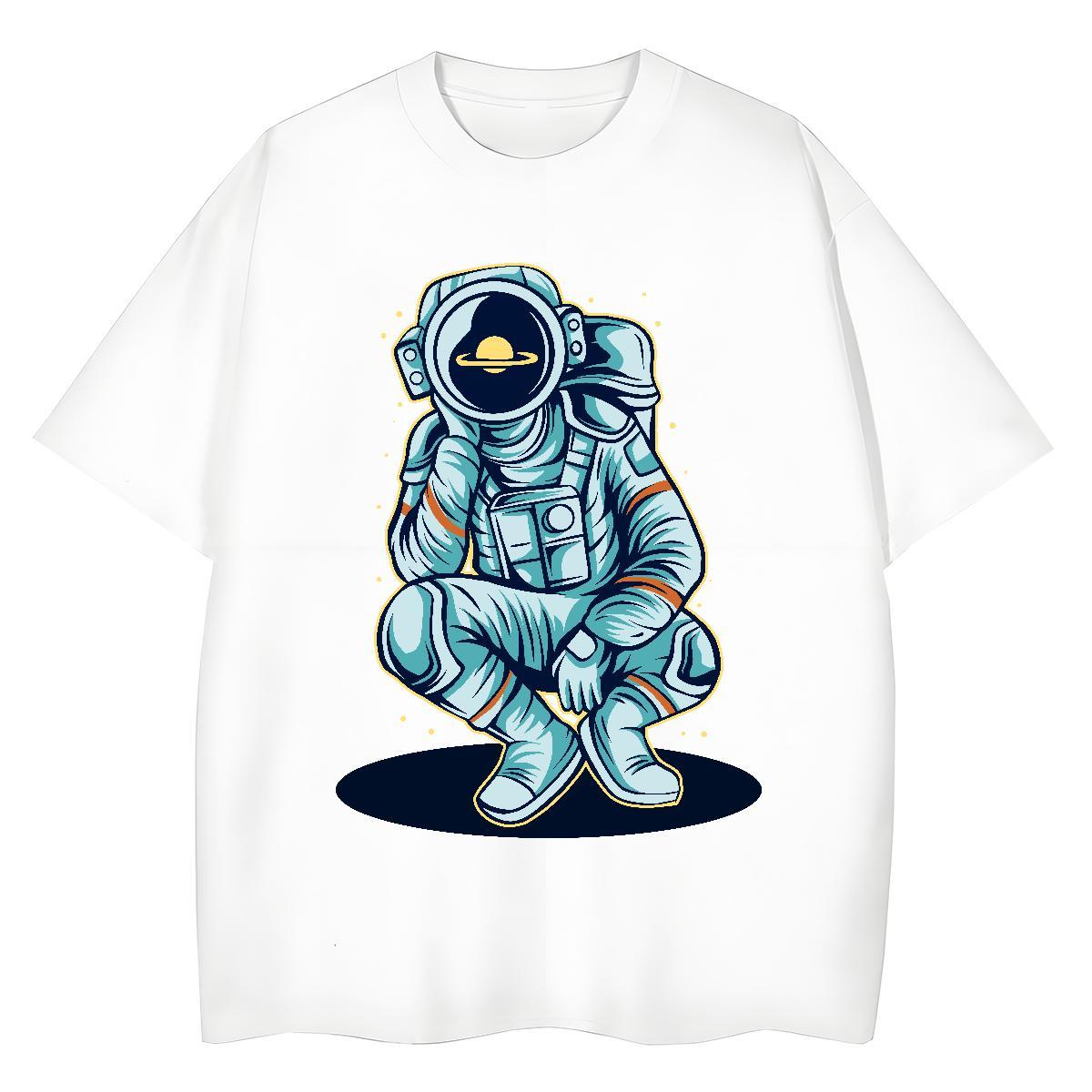 Comfortable Womens Tshirts 230g Cotton universe Summer Casual T Shirts Women Breathable Short Sleeve Customized Top Tees