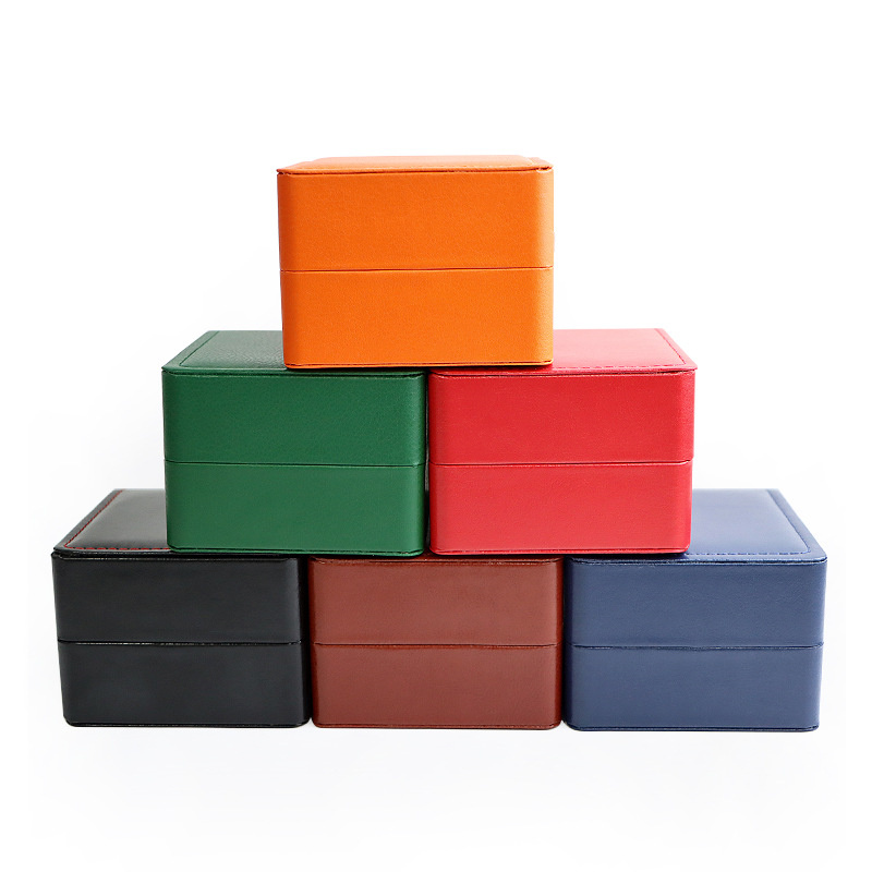 Watch Box PU Leather Storage Boxes Wristwatch Display Holder Organizer Jewelry Bracelet Gift Case with Pillow