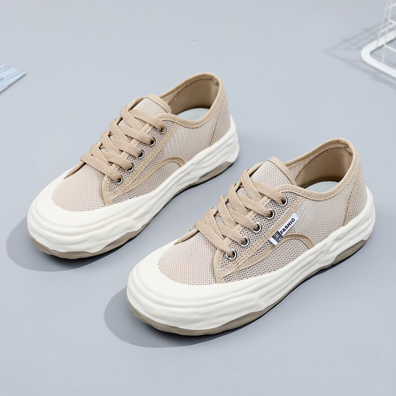 Ddmysports Summer New Versatile Breathable Small White Women S Thick Sole Board Casual Sports Thin Mesh Shoes OUTDOOR