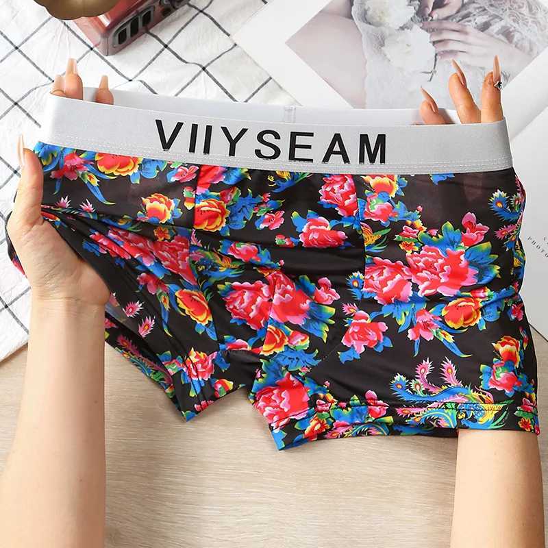 Underpants Brand Cool Peony Boxer Men Underwear Breathable Boxershort Mens Boxers Man Cuecas Masculina Size M-3XL XS6184 Y240828CZ6V