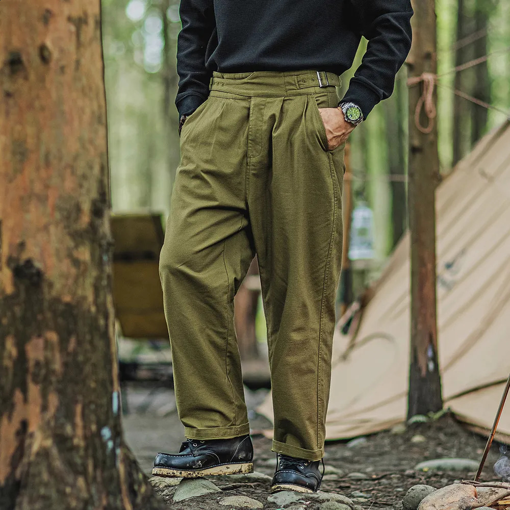 World War II Mens Gurkha Loose Straight Waist Military Casual Cargo Pants Naples Spring and Autumn Retro Clothing 240828