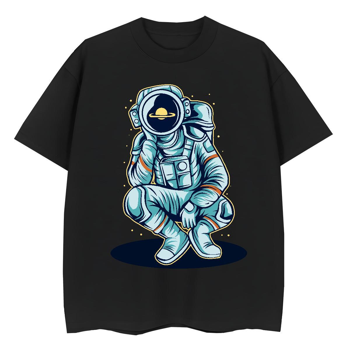Comfortable Womens Tshirts 230g Cotton universe Summer Casual T Shirts Women Breathable Short Sleeve Customized Top Tees