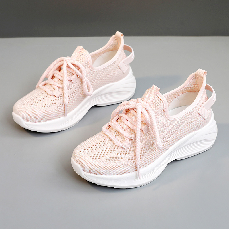 Ddmysports VRD New Women In Summer Fly Woven Sports Leisure S Shoes With Height Increasing And Breathable Mesh Fabric For Running OUTDOOR