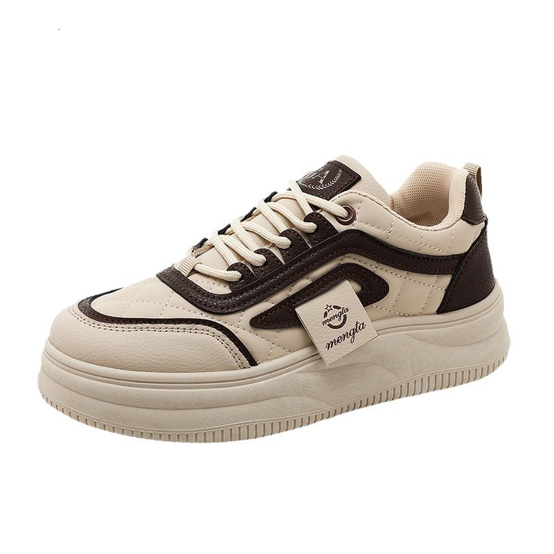 Ddmysports S New Color Blocked Spring And Summer Breathable Women S Board Shoes Thick Bottom Casual Eight Increasing Wear Resistant Sports OUTDOOR