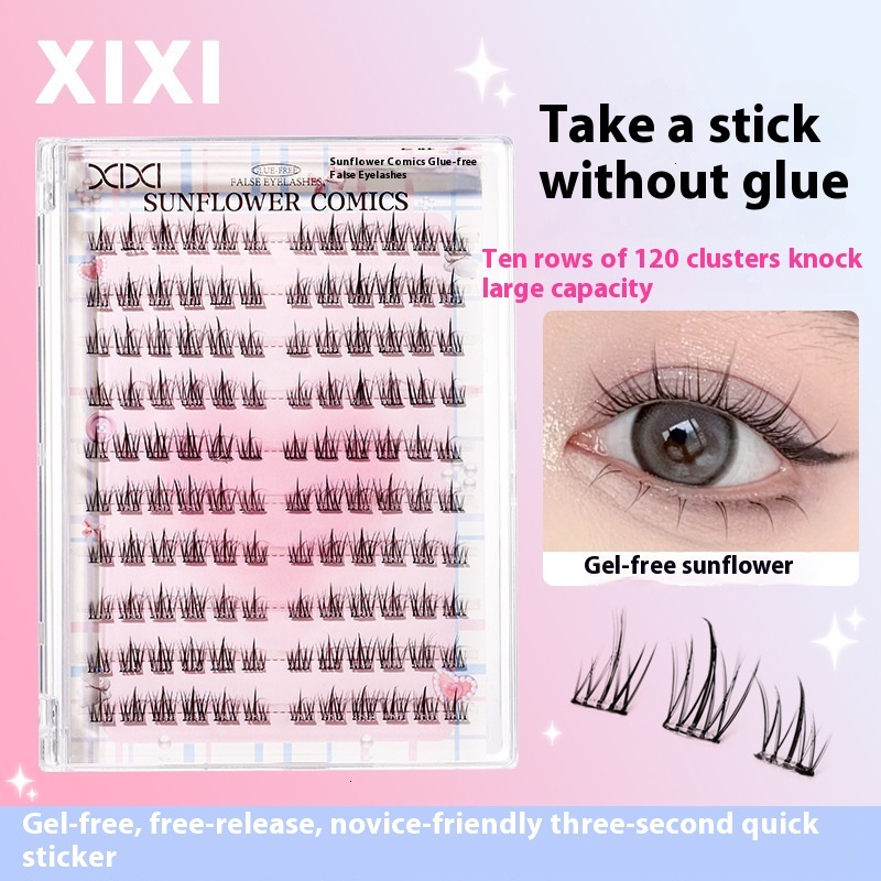 Large Capacity Xixi Suower Manga Lashes - Easy Application with No Glue Required