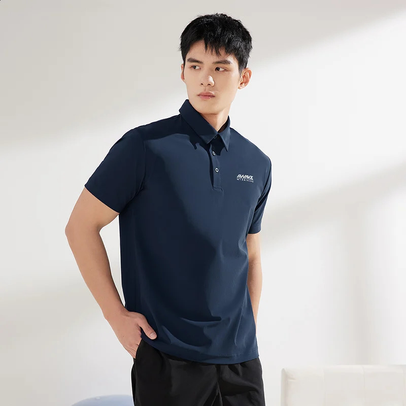 361 degree mens short sleeved Tshirt lapel sports casual top breathable and comfortable polo shirt 652324136 240827