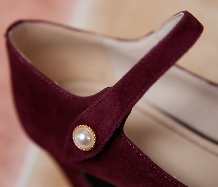 High Heel Square Toe ing Patent Leather French Style Buckle Women's Shoes 7e13