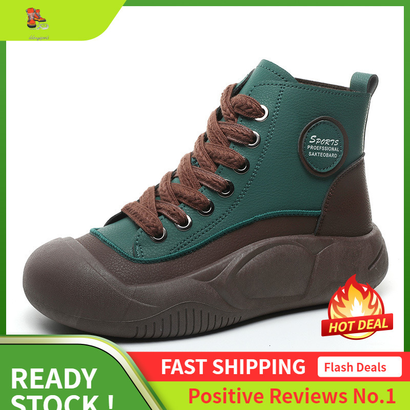Ddmysports FL New Women S Shoes Casual Spring And Autumn Mid Top Height Increasing Thick Soled Sports Small Fragrance Style OUTDOOR