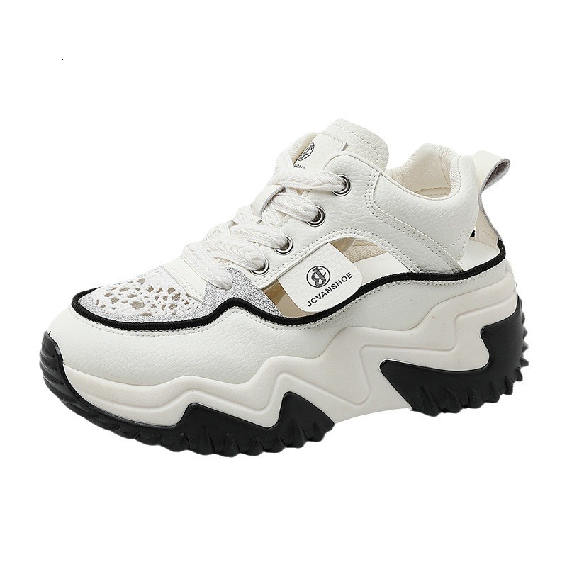Ddmysports JC Interior Height Increasing Hollow Out Dad Korean Version Sports New Color Blocked Breathable Spring And Summer Casual Shoes For Women OU
