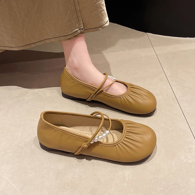 Soft Summer Ladies Ballerinas Footwear Ballet Dress Moccasin Mary Janes Flat Shoes Woman Female 240826