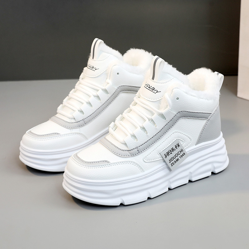 Ddmysports W Igh Rise Women S Winter New Velvet Cotton Warm Student Board Korean Edition Songgao Shoes Casual OUTDOOR