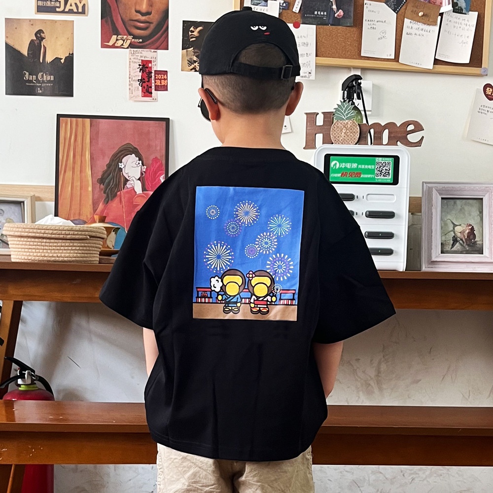 Tshirts Kids Tshirts Boys Printed Tshirts Toddler Girls Tops Designer Short Sleeve Cotton Tees Camo Children Shark Clothes Letter Monkey Hip Hop Youth