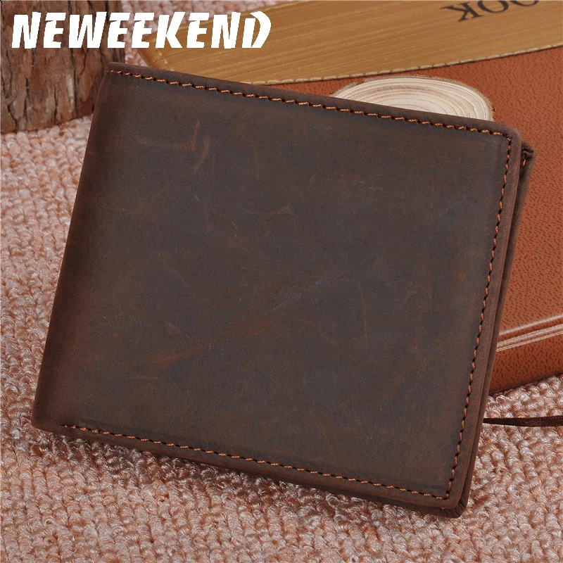 Genuine Leather Wallet for Men Bifold Mini Money Bags Short Purse Credit Card Holder Cash Coin Pocket Male Solid Standard Wallet 240828