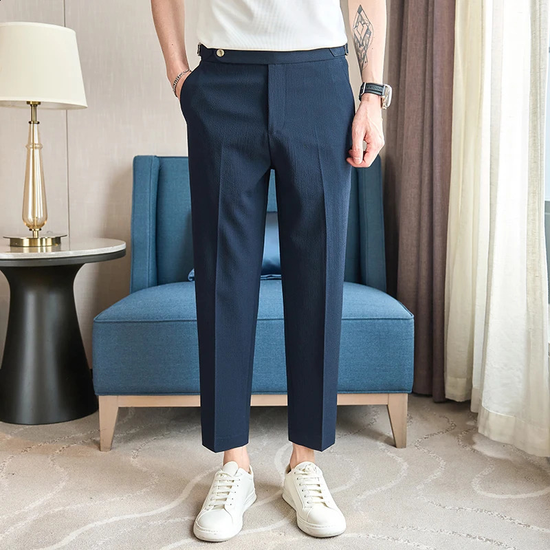 High quality mens business leisure Naples slim is suitable for autumn in Trous suitable for daily commuting and formal occasions. 240828