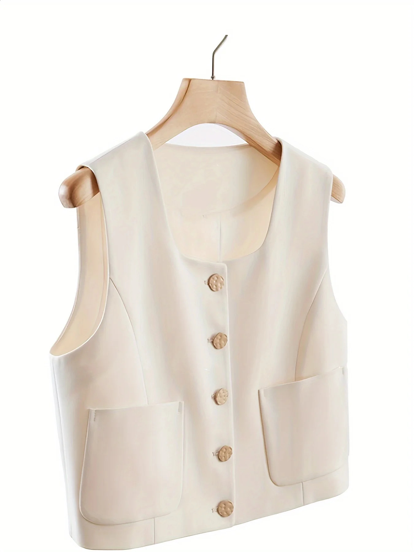 Retro Spring and Summer Set Waist Coat Elegant Womens Short sleeved Small Coat Simvest 240828