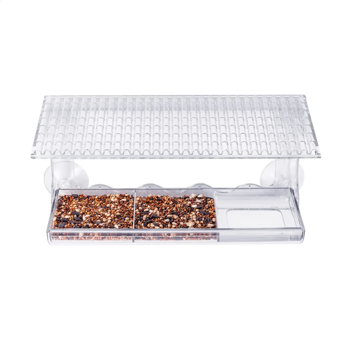 Window Viewing Bird Feeder for Outdoors Clear Feeders Mounted with Suction Cups Transparent House Outside Wild 240827