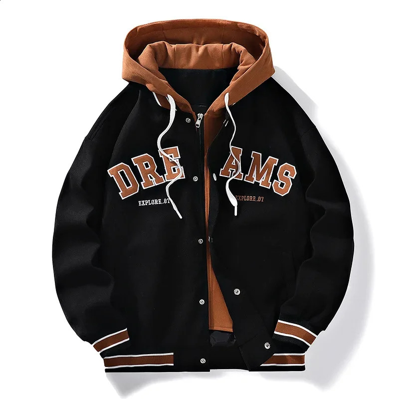 High quality school team baseball uniform jacket mens autumn trend full set of student hooded plus large womens w240827