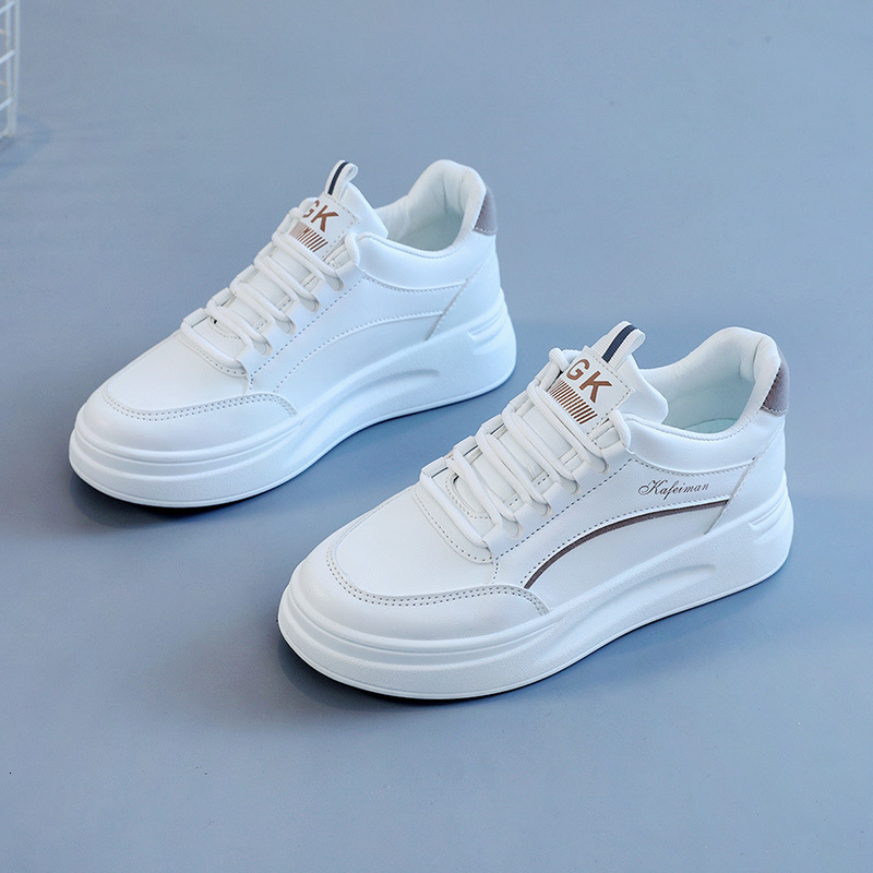 Ddmysports ZY Little White Board New Spring And Autumn Low Top Casual Sports Student Eightened Leather Women S Shoes OUTDOOR