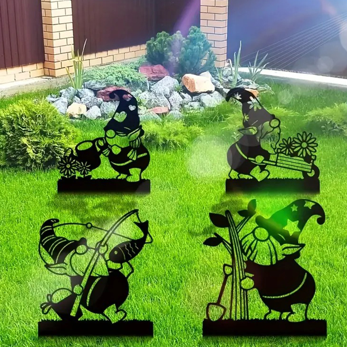 Gnome Metal Decorative Garden Gnome Metal Patio Art Lovely Gnome Patio Decorations