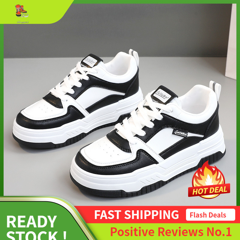 Ddmysports W New Breathable Colored Leather Women S Spring Summer Casual Board Shoes Thick Sole Increase Wear Resistance Korean Edition Trend OUTDOOR