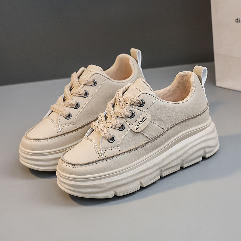 Ddmysports W New Board Solid Color Summer Trendy Small White Thick Sole Inner Increase Wear Resistant Casual Student Shoes OUTDOOR