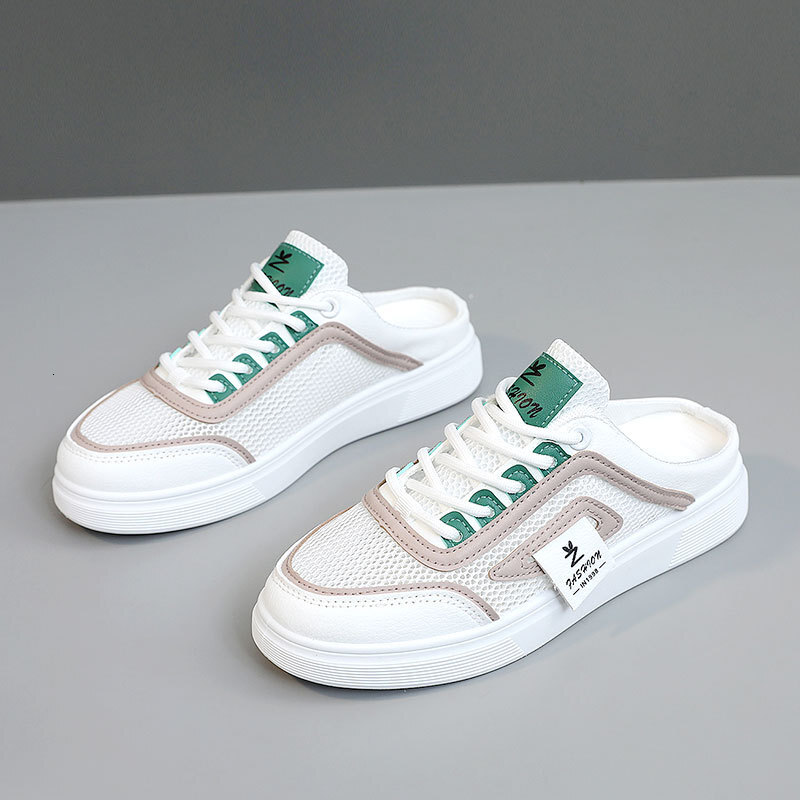 Ddmysports YQ New Alf Drag Summer Trendy Mesh Color Blocked Breathable Thick Bottom Casual Eight Increasing Board Shoes Slippers OUTDOOR