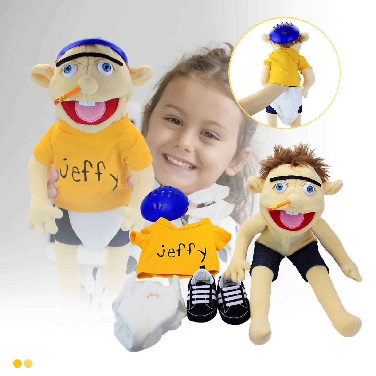 1PCS Soft Plush Toy Hand Puppet For Play House Mischievous Funny Puppets Toy With Working Mouth Kids Gift For BirthdayXJ240827