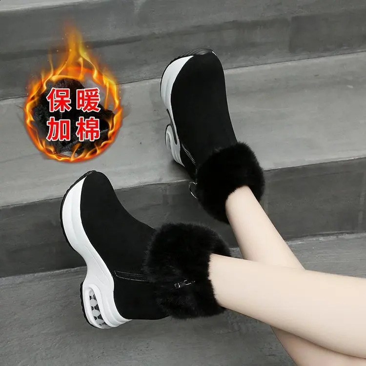 Womens boots warm plush winter shoes womens boots high heels womens boots snowshoes winter shoes 240827