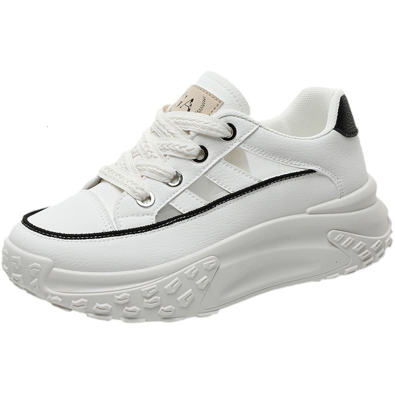 Ddmysports Q New Ollow Dad Thick Sole Breathable And Igh Eight Sports Board Women S Student Little White Shoes OUTDOOR