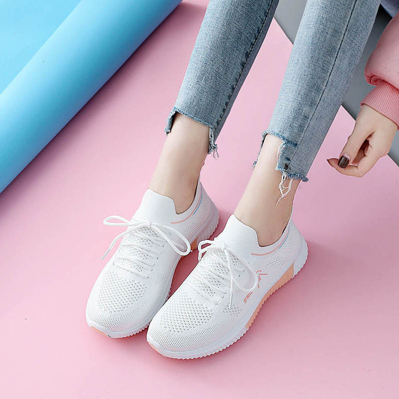Ddmysports RF Sports New Spring And Autumn Single Versatile Casual Running Summer Breathable Mesh Small White Women S Shoes OUTDOOR