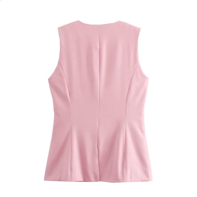 KEYANKETIAN Womens Solid Color Split Waist Tank Top Simple Office Womens Single Chest O-Neck Sleeveless Ultra Thin Tank Top 240828