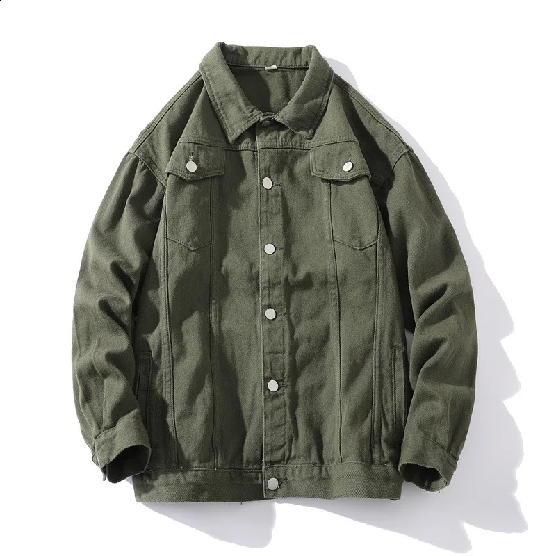 autumn and winter mens denim jacket loose fashionable 240827