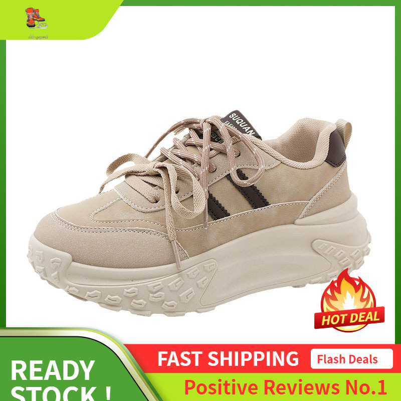 Ddmysports K New Minimalist Women S Autumn Breathable Korean Version Height Increasing Sports Thick Soled Board Casual Student Shoes OUTDOOR